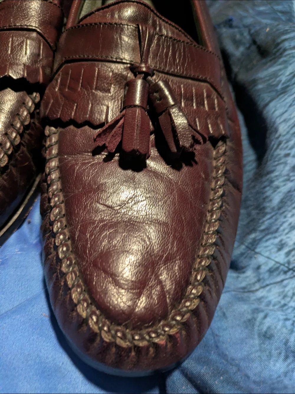 Vintage Town & Craft Brown Leather Kiltie Tassel Loafers | Preppy Grandadcore